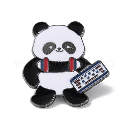 Sport-Thema Panda-Emaille-Pins, Rotgusslegierungsbrosche für Rucksackkleidung, elektronischer Sport, 27.5x27 mm