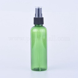 Sprühflaschen aus Kunststoff mit runder Schulter, grün, 14.5x3.82 cm, Kapazität: 100 ml