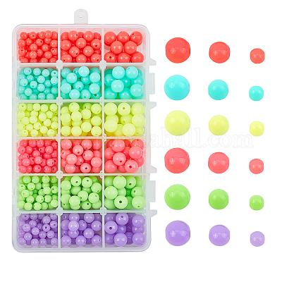 Shop CHGCRAFT 1680Pcs 24 Colors Opaque Acrylic Beads Round Crystal