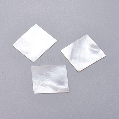 Cabochons en coquille de nacre blanche naturelle&nbsp;SHEL-P076-05A-1