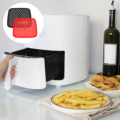 2 PCS Square Silicone Air Fryer Liners - 8 Inch Reusable Air Fryer