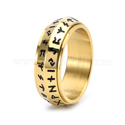 Drehbarer Fingerring aus Edelstahl&nbsp;PW-WG27E87-15-1