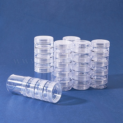 Clear Plastic Bead Storage Containers Set Jars Diamond Painting Accessory  Box Transparent Bottles for DIY Diamond