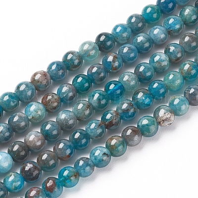 4-4.5mm Blue Round Natural TURQUOISE Beads for Jewelry Making