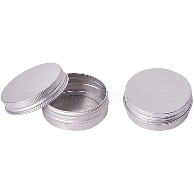 30Pcs 30ml Round Small Can Case Aluminum Metal Tin Box Jewelry