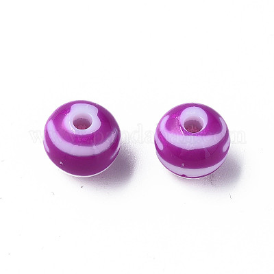 Undurchsichtig gestreifte Acrylperlen&nbsp;LS-MACR-S373-27A-02-1