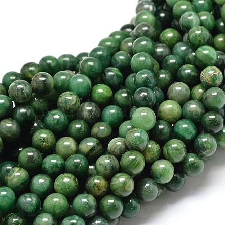 Afrique naturelle ouest perles rondes jade brins G-P075-03-6mm-1