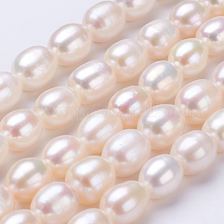 Fili di perle di perle d'acqua dolce coltivate naturali PEAR-P002-22-1