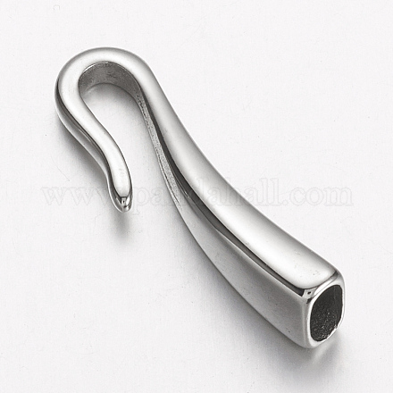 304 Stainless Steel Hook Clasps STAS-E133-106P-1