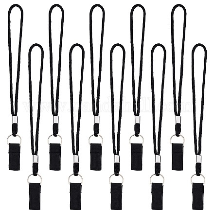 GORGECRAFT 20Pcs Walking Stick Wrist Straps 25.5CM Long Black Crutches Wrist Loop Holder Straps Walking Stick Wristband Accessories Cane Ropes Gifts for Elderly with Limited Mobility FIND-GF0003-69-1