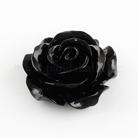 Flat Back Hair & Costume Accessories Ornaments Scrapbook Embellishments Resin Flower Rose Cabochons CRES-Q106-02-1