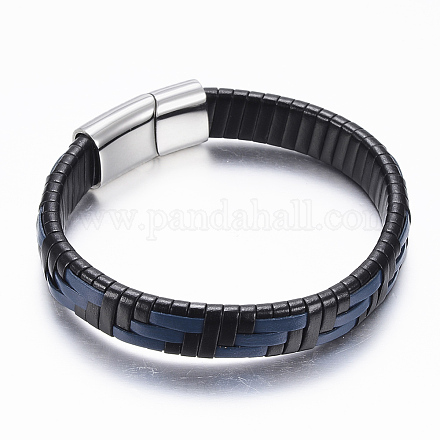 PU Leather Cord Bracelets BJEW-F288-07B-1
