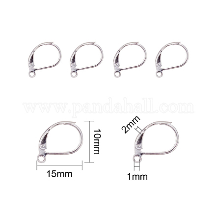 Accessoires de boucle d'oreille de dormeuse en 304 acier inoxydable STAS-L190-14S-1