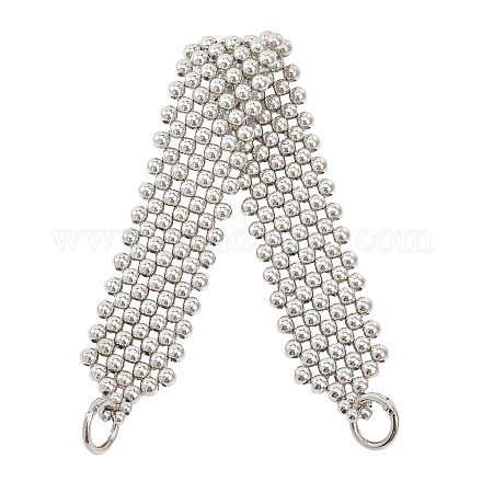 Poignées de sac en perles tressées en plastique abs AJEW-WH0367-49-1