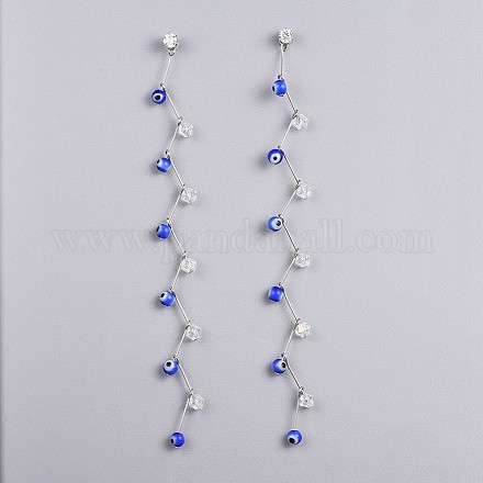 Pendientes de cristal de murano artesanales colgantes EJEW-JE03315-1