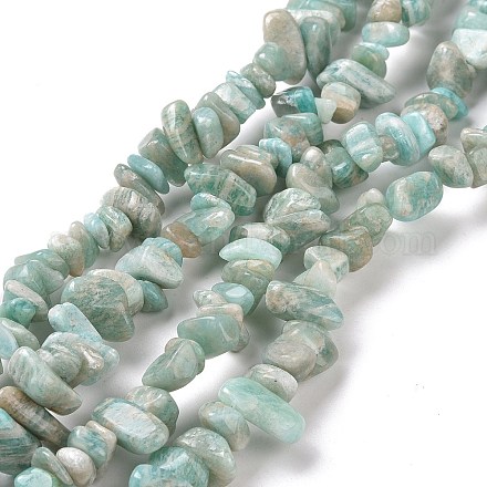 Amazonite naturelle perles de puce brins G-M205-64-1-1