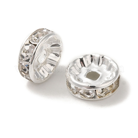 Messing Strass Zwischen perlen X-RB-A014-Z10mm-01S-NF-1