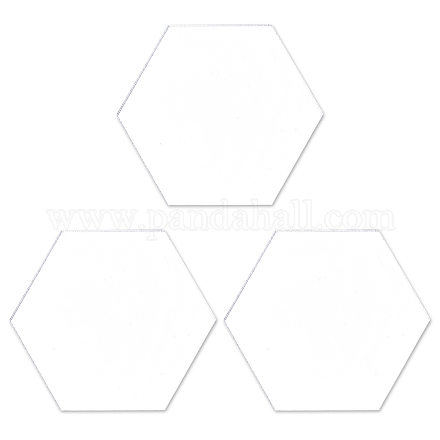 AHANDMAKER 3Pcs Hexagon Acrylic Jewelry Displays EDIS-WH0027-05-1