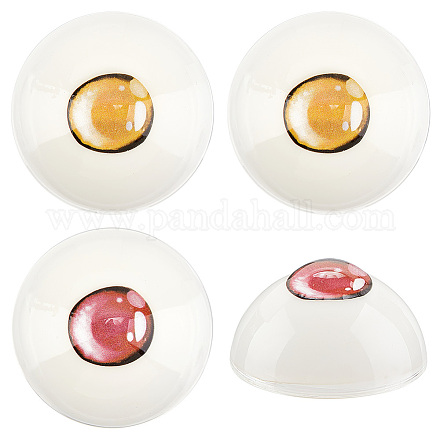 Ph pandahall 4 pièces globes oculaires demi-ronds DIY-PH0013-99-1