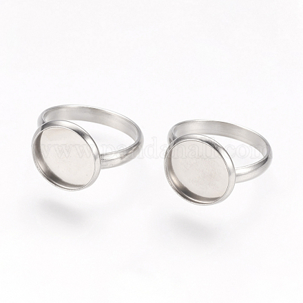 Componentes de anillos de dedo de 304 acero inoxidable ajustables STAS-E144-026-12mm-1