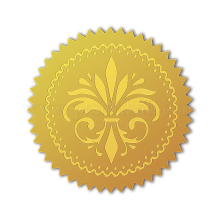 Adesivi autoadesivi in lamina d'oro in rilievo DIY-WH0211-366-1