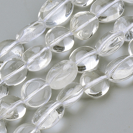 Granos de cristal de cuarzo natural hebras G-Q952-09-8x10-1