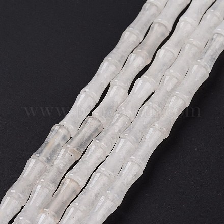 Chapelets de perles de jade blanche naturelle G-G990-D07-1