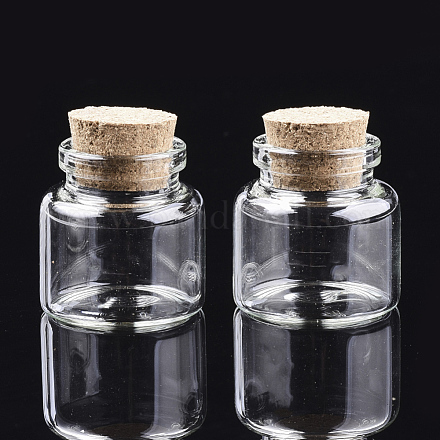 Bouteilles de verre bocal en verre perlent conteneurs AJEW-S074-02F-1