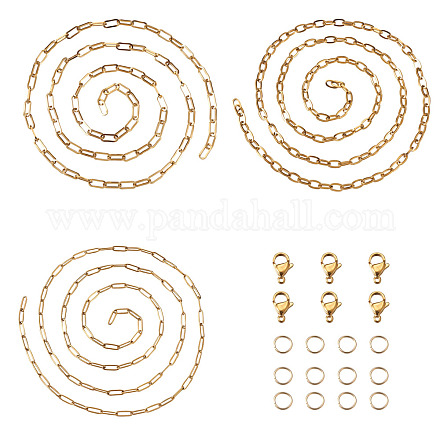 Yilisi bricolage chaîne de colliers et bracelets en acier inoxydable makingkits DIY-YS0001-23G-1