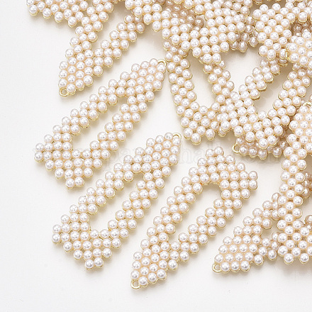 Colgantes grandes de imitacion de perlas de plástico abs PALLOY-T071-021-1