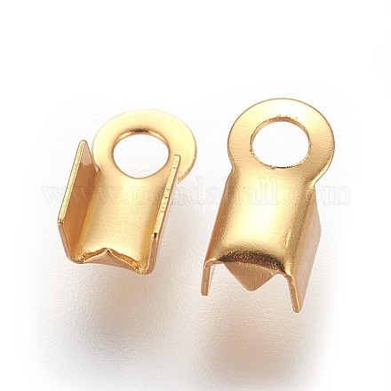 304 Stainless Steel Folding Crimp Ends X-STAS-P227-02G-1