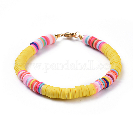 Umweltfreundliche handgefertigte Heishi Perlen Armbänder aus Fimo BJEW-JB04480-03-1