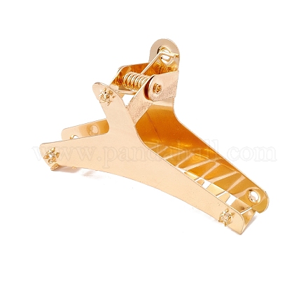 鉄の爪のヘアクリップのパーツ  ライトゴールド  47x79x33mm IFIN-C003-01B-1