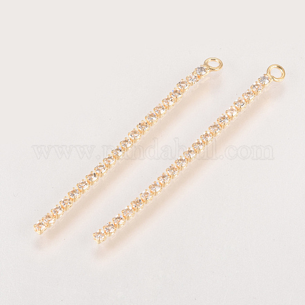 Ciondoli in catena con strass in ottone KK-Q735-380G-1