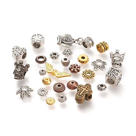 Tibetan Style Alloy Spacer Beads PALLOY-XCP0014-05-RS-1