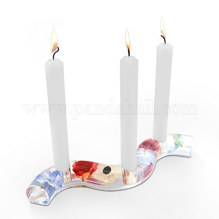 Moldes de silicona para velas en forma de m de línea ondulada diy DIY-E040-03-1
