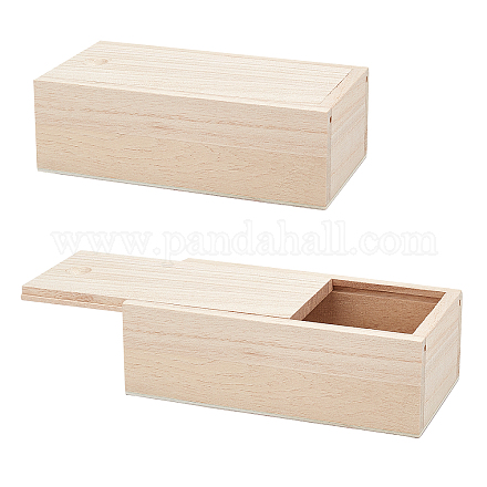 Unfinished Natural Candlenut Card Keeper Box CON-WH0074-91A-1