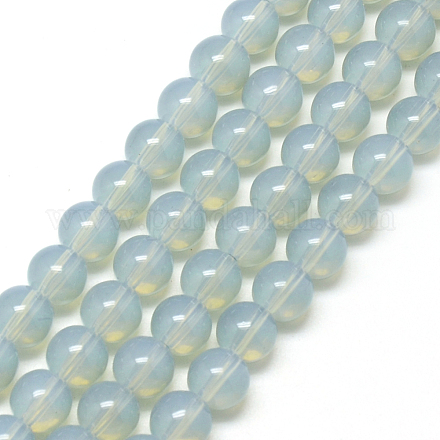 Chapelets de perles en verre peint X-DGLA-Q023-6mm-DB7-1