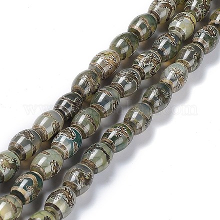 Tibetischen Stil dzi Perlen Stränge TDZI-E005-01D-1