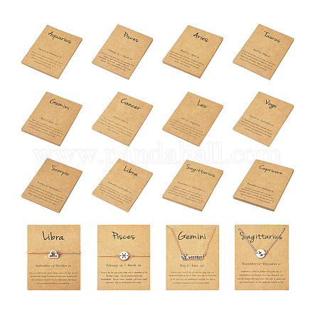 Fashewelry 120 шт. 12 стиля 12 тема созвездия картонные карты для ювелирных изделий AJEW-FW0001-02-1