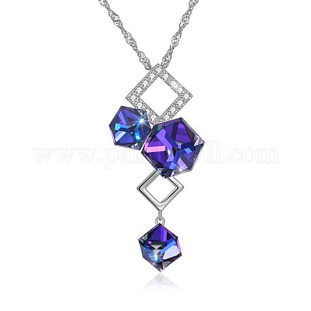 925 подвесные стерлингового серебра ожерелья NJEW-BB30722-1