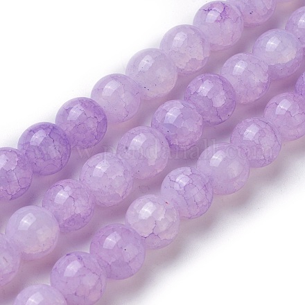 Chapelets de perles en verre craquelé GLAA-F098-05D-21-1