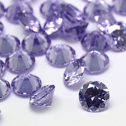 Сиреневый граненый класса алмазов кубического циркония отметил кабошоны X-ZIRC-M002-6mm-004-1