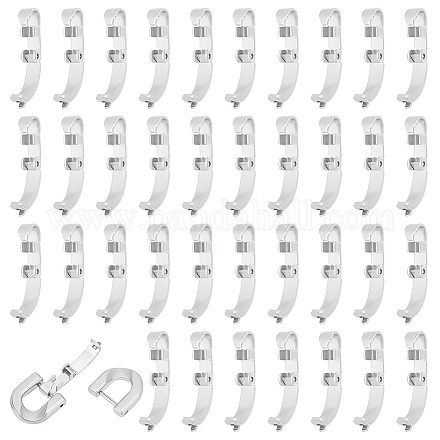 UNICRAFTALE 50Pcs Fold Over Clasps 11.5mm Long Stainless Steel Jewelry Clasps Metal Jewelry Extender Micro Fold Over Clasps Bracelet Clasps for Bracelet Necklace Jewelry Making STAS-UN0041-57-1