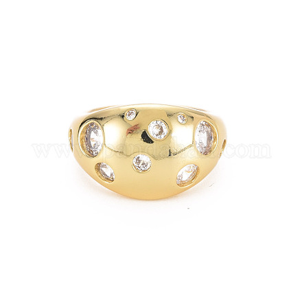 Micro cuivres ouvrent zircone cubique anneaux de manchette RJEW-S045-140-1