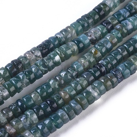 Chapelets de perles en agate mousse naturelle G-I265-05-1