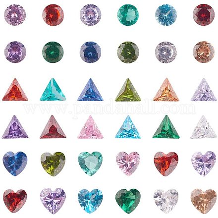 Cubic Zirconia Pointed Back Cabochons ZIRC-PH0002-08-1