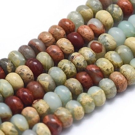 Chapelets de perles en jaspe aqua terra naturel G-N0128-49-4mm-1