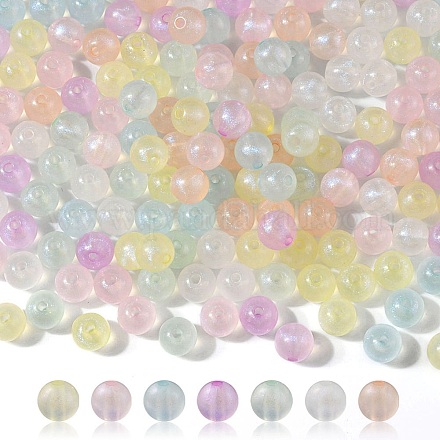 Perline acriliche con placcatura iridescente arcobaleno MACR-YW0002-19B-1