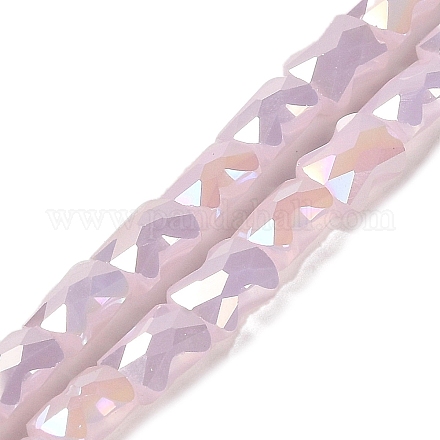 Brins de perles de verre à plaque de couleur ab EGLA-P051-06D-C01-1
